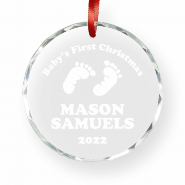 Baby's First Christmas | Personalized Crystal Ornament